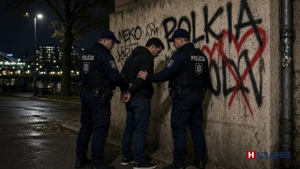 Rapper Ego zadržaný pri graffiti v centre Bratislavy: Muži sa dali na útek