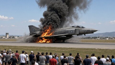 Tragédia na leteckej show: Grécka F-4 Phantom sa zrútila pred očami divákov