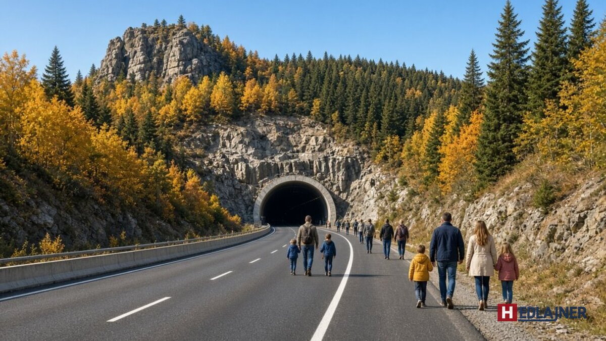 Ľudia už chodia po novej diaľnici pri Ružomberku, tunel Čebrať ukazujú verejnosti
