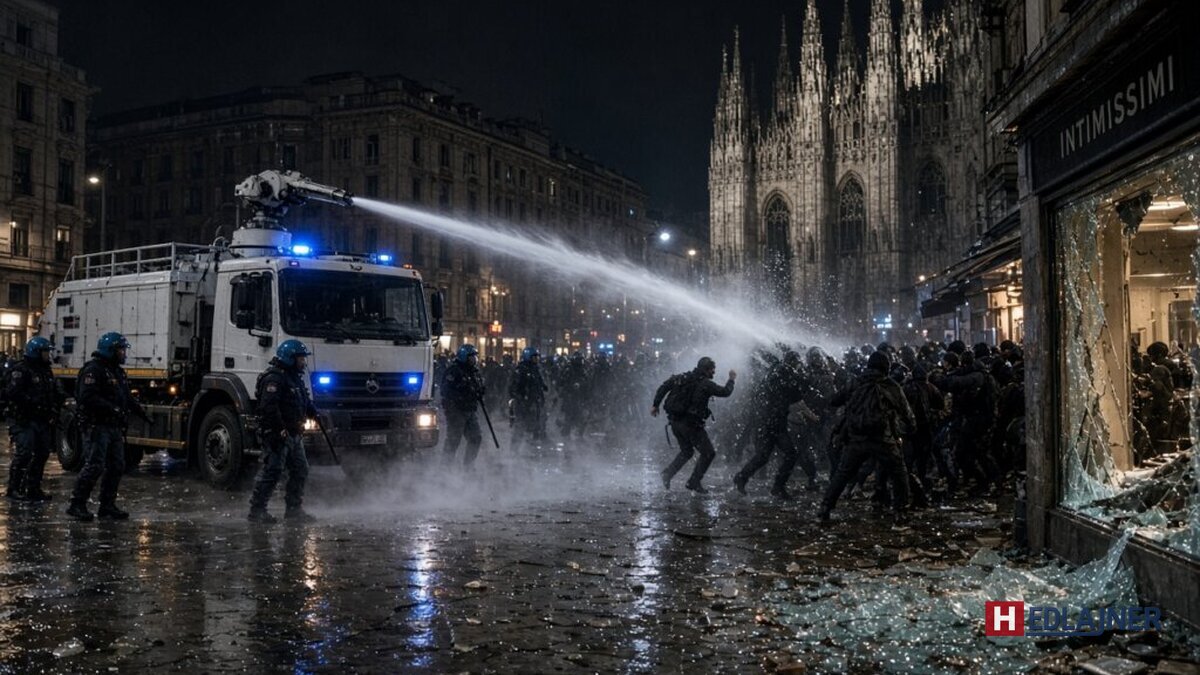 Milánska polícia rozdáva osviežujúce sprchy zadarmo
