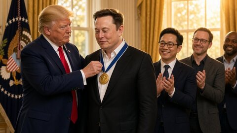 Trump delí vedecké Oscary: Musk dostal cenu za ‚najlepší meme o vesmíre‘