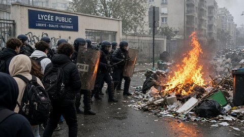 Násilné študentské protesty ochromujú Francúzsko