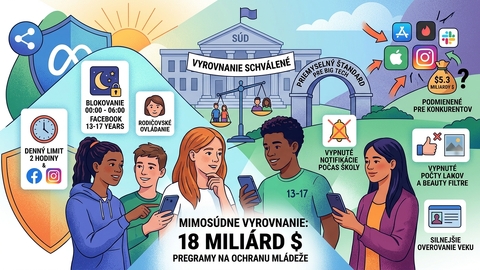 Meta dosiahla historické vyrovnanie za 18 miliárd dolárov a zavádza prísne limity pre tínedžerov