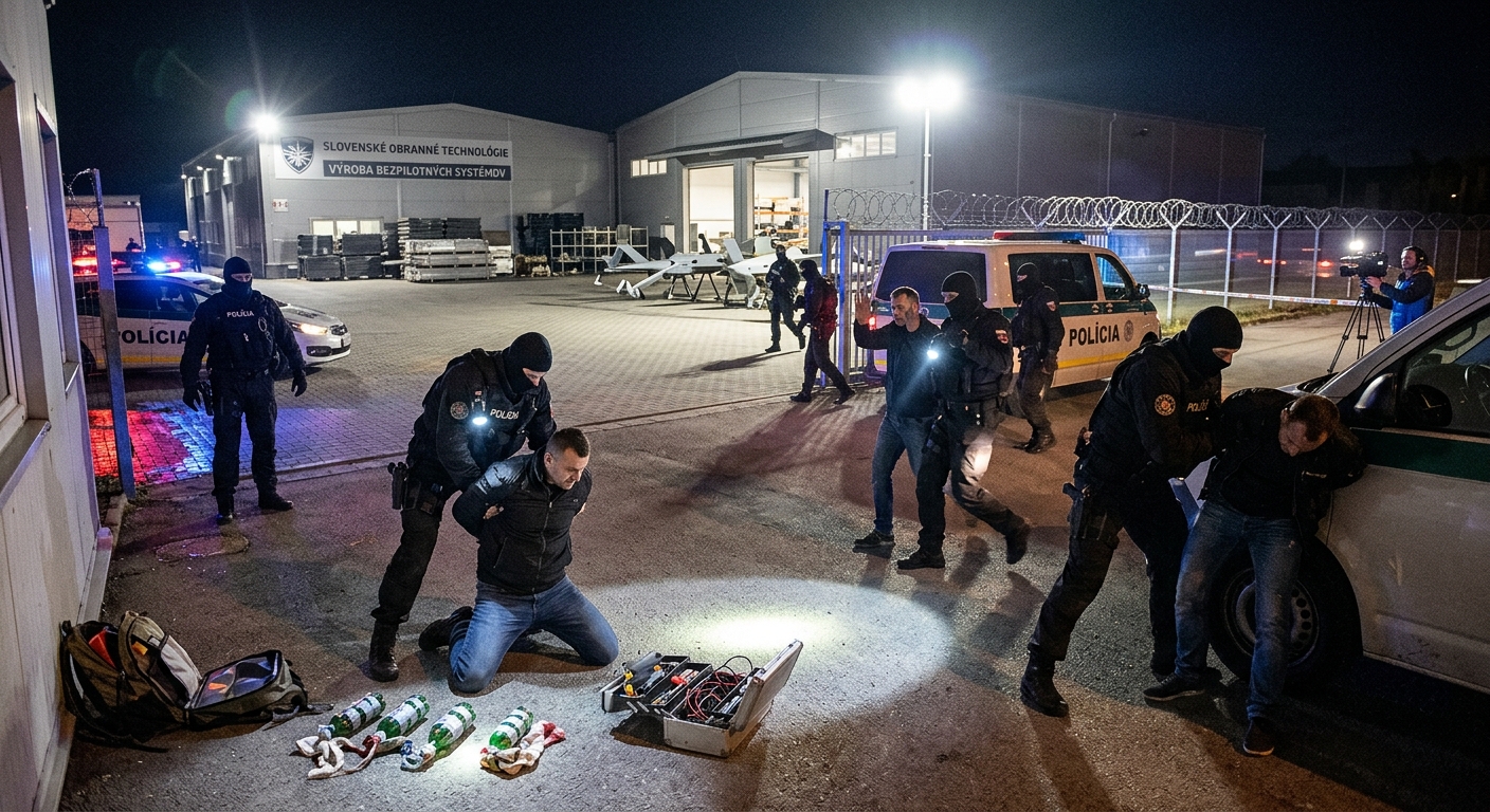 Polícia prekazila plánovaný útok na fabriku s dronmi. Dvaja skončili vo väzbe, prezident žiada prísnejšie opatrenia
